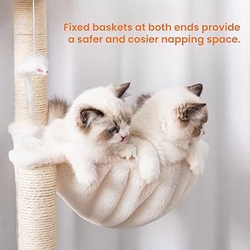 Heybly Wood Cat Tree for Indoor Cats, Cat Condo for Large